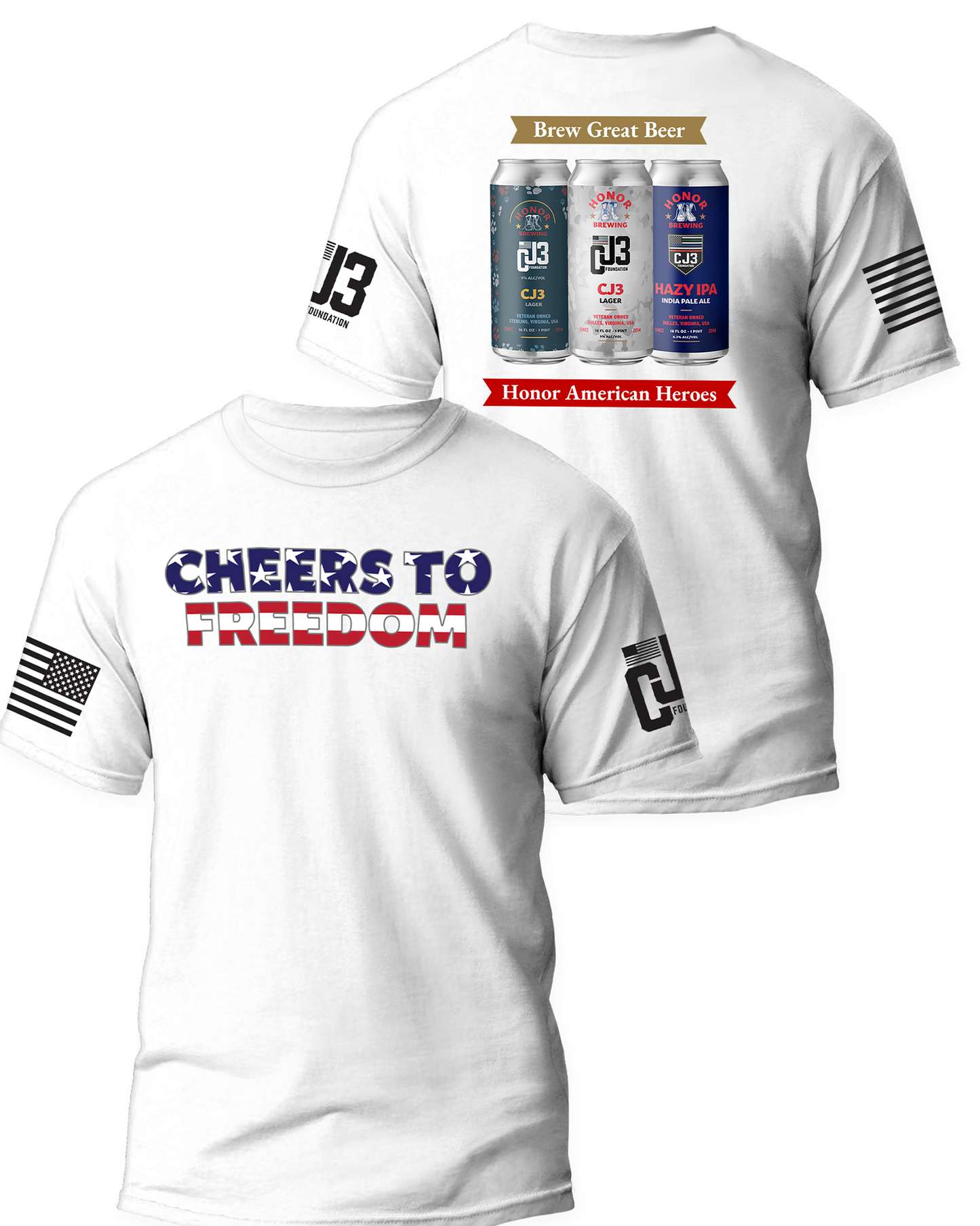 CJ3 "Honor Brewing Company" T-shirts