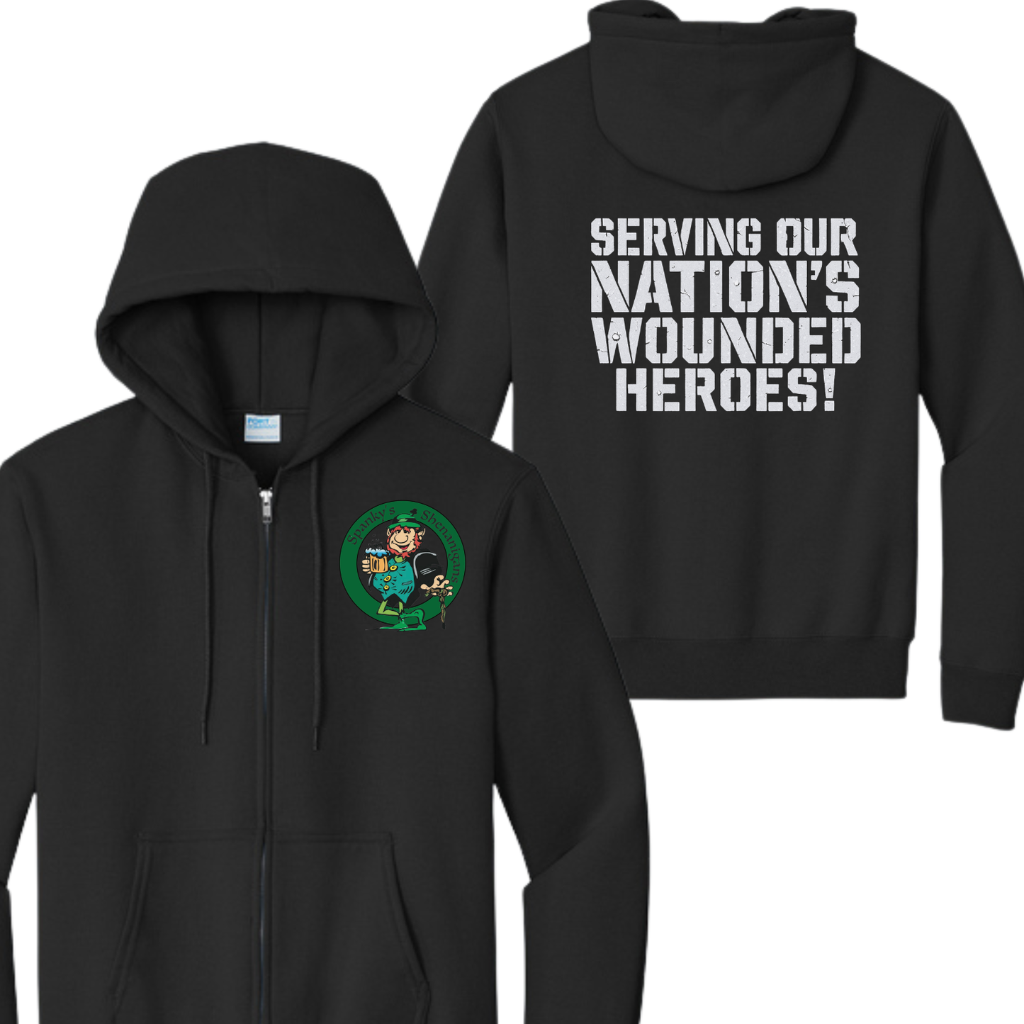 CJ3 "Spanky's Shenanigans" Full Zip Hoodie